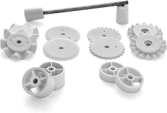 Ateco 13912 Adjustable Fondant Cutter, Ribbon and Bow Cutter with 4 Patterns