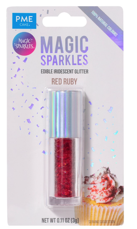 Magic Sparkles, Edible Iridescent Glitter -3g (PME) CHOOSE A COLOUR
