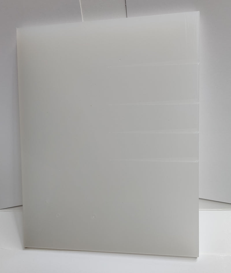 Non Stick White  board with  Veiner /grooves and mexican hat holes (grooved board) 10 x 8 x 1/2"  inch (250x200x12 mm)