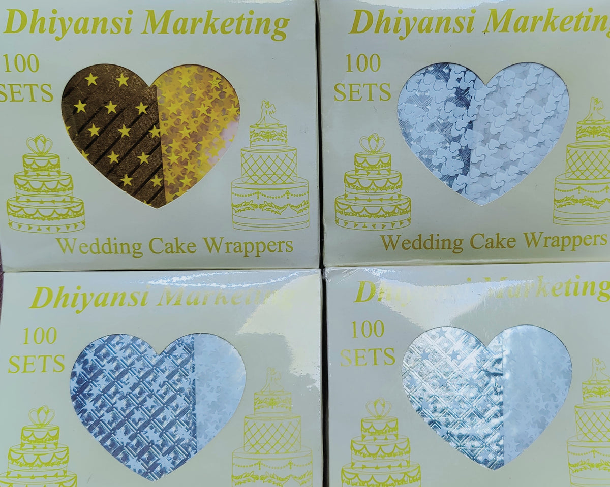 Wedding Rich Cake wrappers--100's