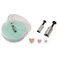 PME Set 3 Heart Shape Plunger Meral Cutters-#-MH150