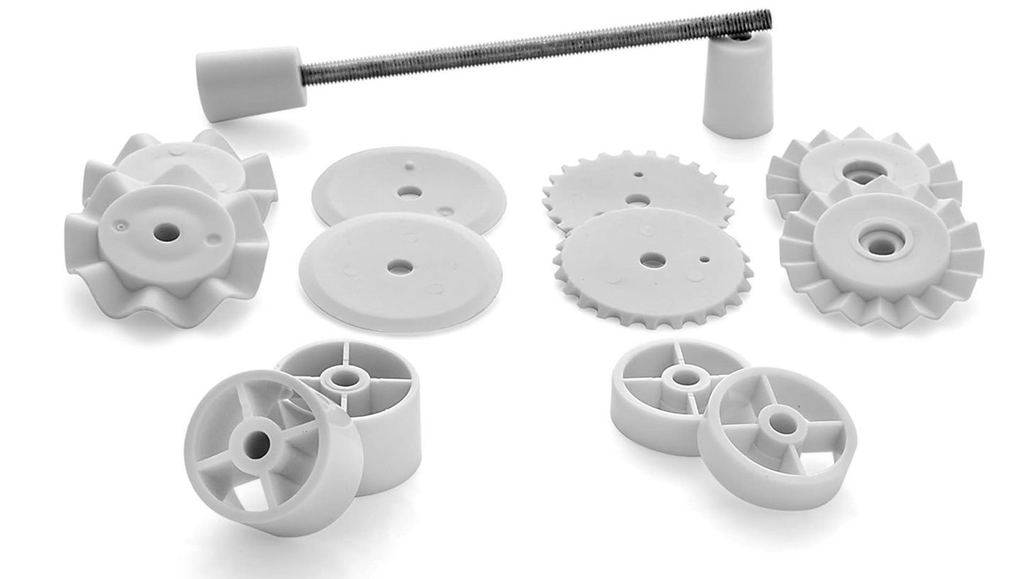 Ateco 13912 Adjustable Fondant Cutter, Ribbon and Bow Cutter with 4 Patterns