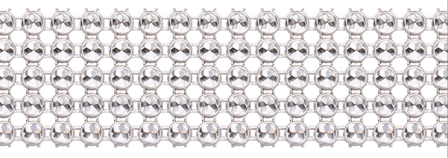 Diamante Silver chain -1M