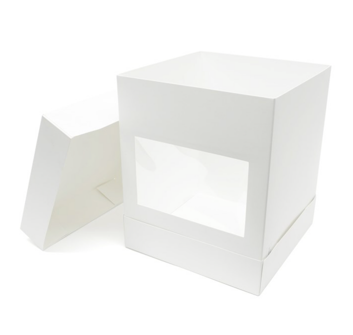 Tall White Cake Box with Window