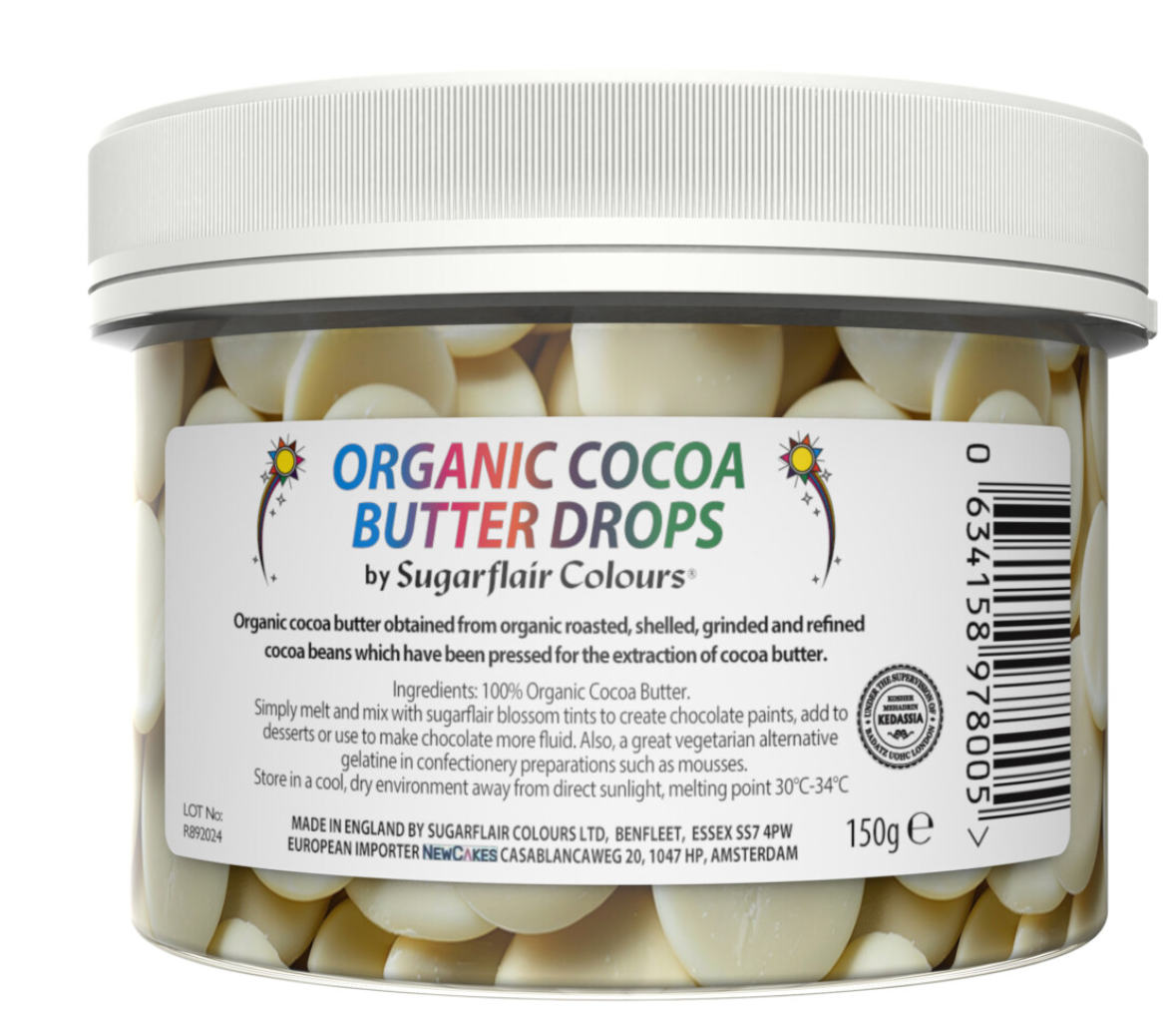 Sugarflair Organic Cocao Butter Drops 150g