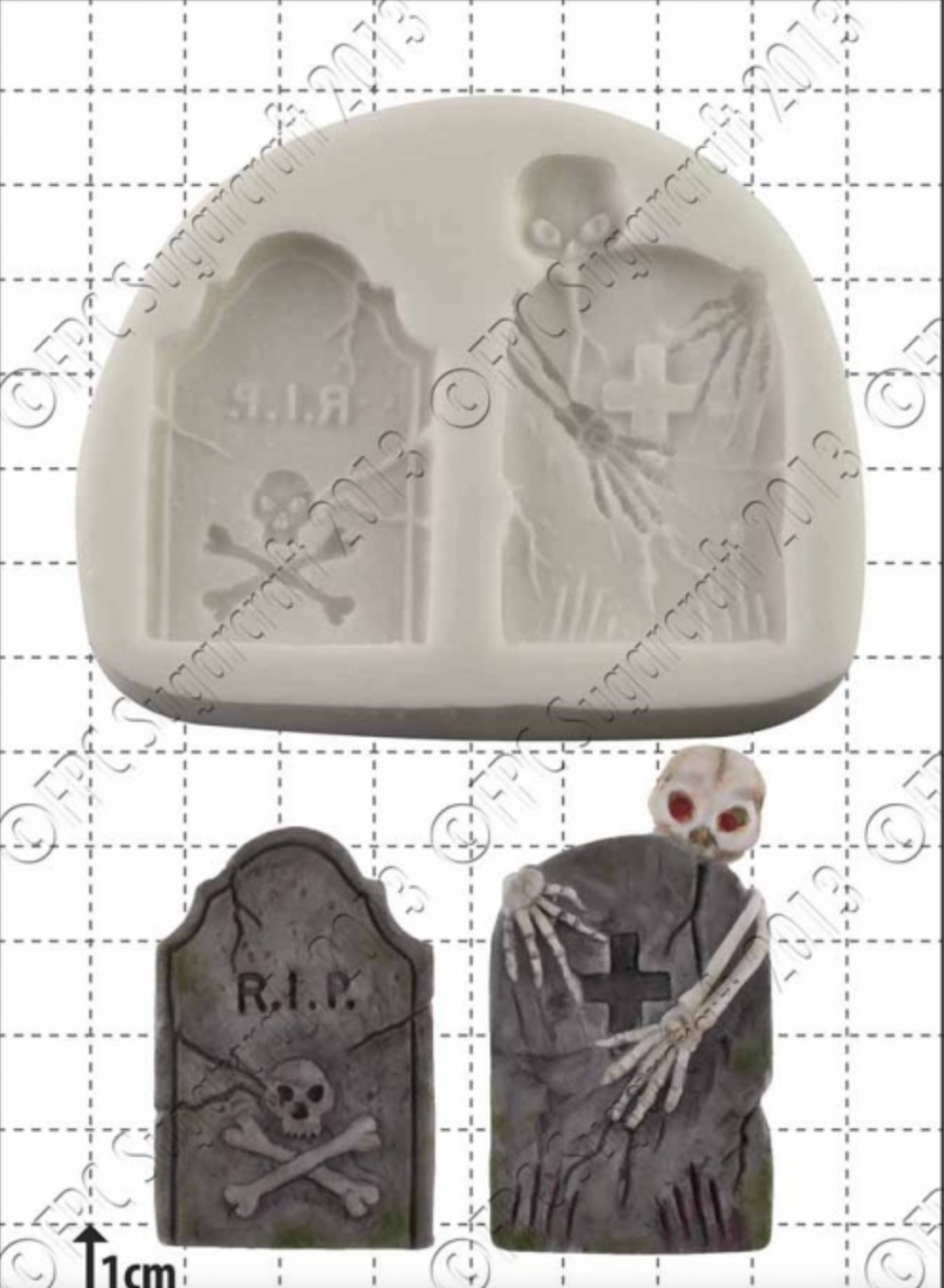 'Tombstones' Silicone Mould --D032