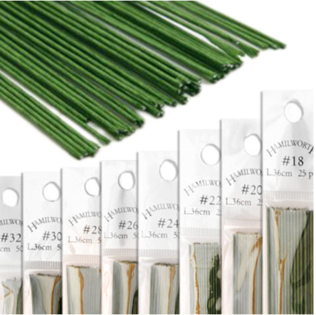 HAMILWORTH WIRES (Floral Wire) 50/pk or 25/pK-----CHOOSE A COLOUR & SIZE