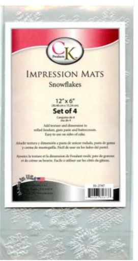 Impression mat Snowflake Package of 4 By CK Products