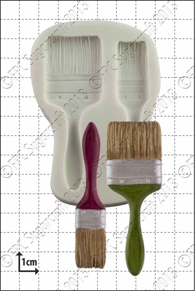 'Paint Brushes' Silicone Mould By FPC C054