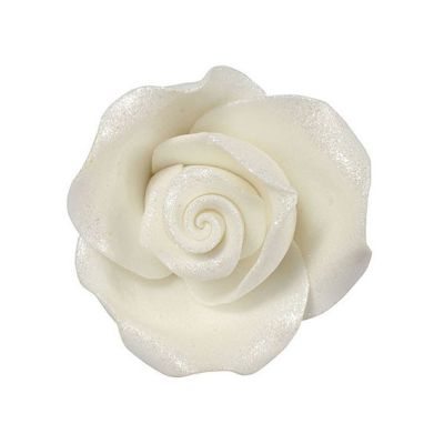 SugarSoft Rose Lustre White 38mm Pack of 20 #21315