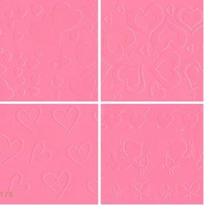 CK PRODUCTS --Impression Mats Valentine Assortment # 35-2705 Set of 4