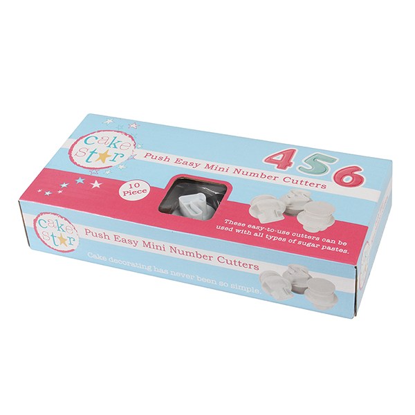 * Cake Star Push Easy Cutters - Mini Numbers - 10 Piece