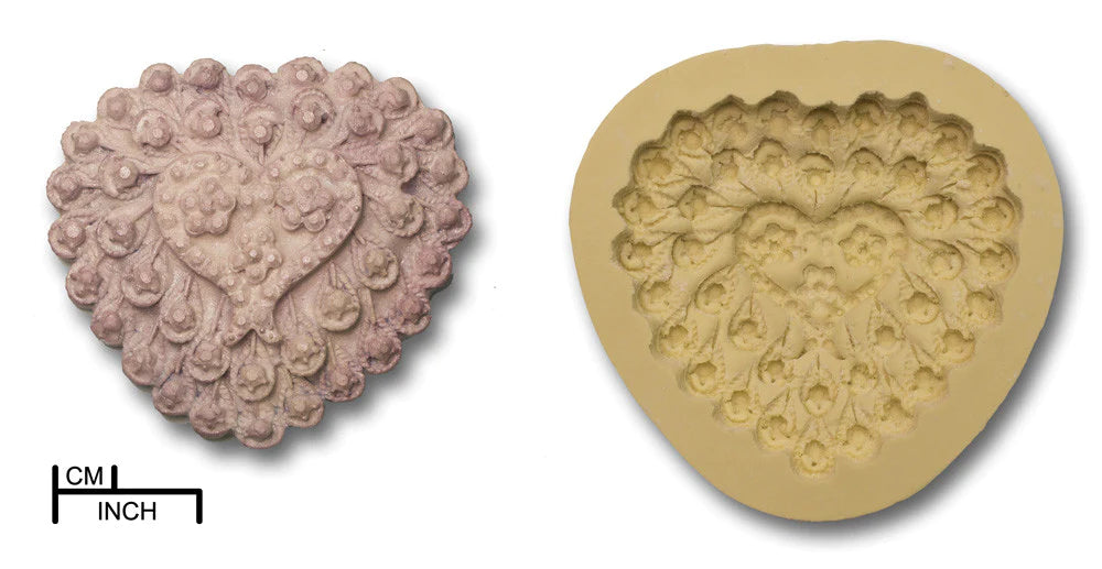 Floral Heart DPM Mould