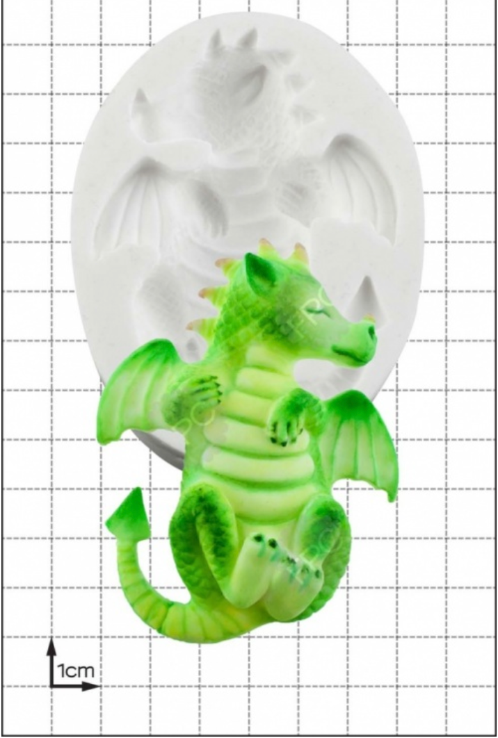 Baby Dragon Asleep Silicone Mould By FPC