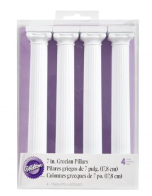 WILTON : 7" GRECIAN PILLARS - 4 PACK