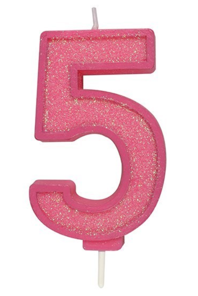 Sparkle Numeral Candle - Choose A Number --70MM