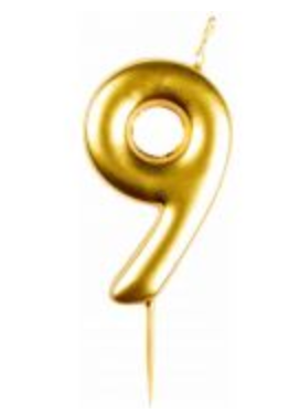 NUMERICAL CANDLE- CHOOSE A COLOUR (GOLD/SILVER/ROSE GOLD)