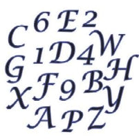 Alphabet set script font upper case cutter set- FMM