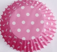 Standard Baking Cases 60/pk  -PinkPolka Dots BC731