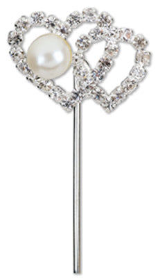 Diamond /Pearl Double Heart #355