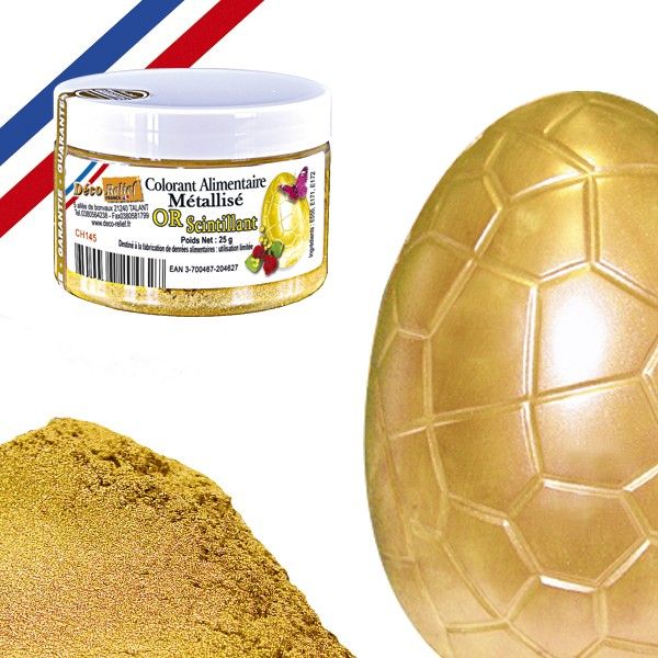 DECO RELIEF COLOUR Gold Sparkles Lustre powder - 25g CH145