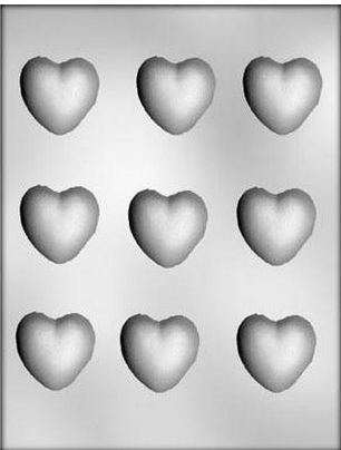 Deep heart chocolate mould 9 cavity