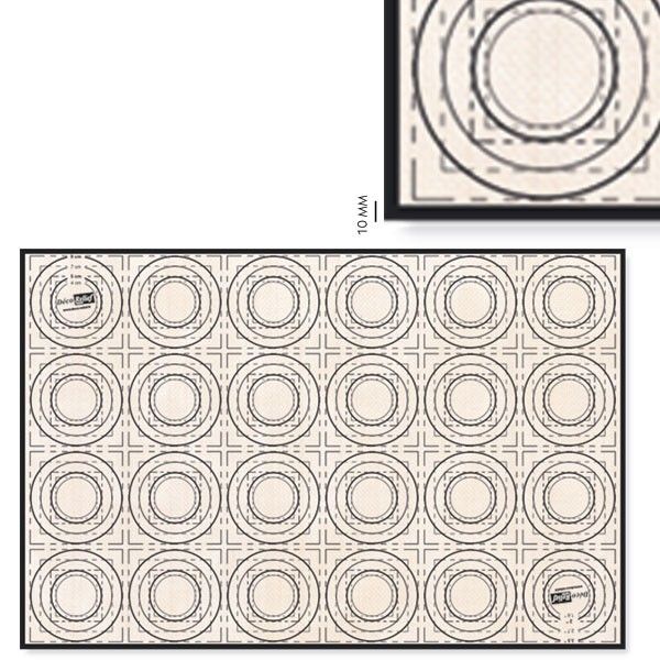 Silicone Mat with Round and Square Marking  590 x 390mm