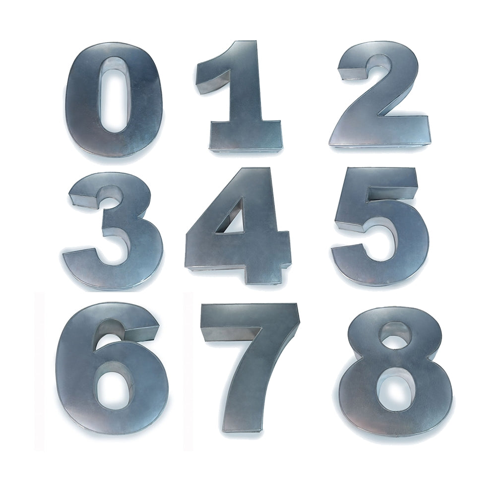 Number Baking tin SMALL 10 inch tall- No 0-9 (Set of 9 tins 6&9 are the same)