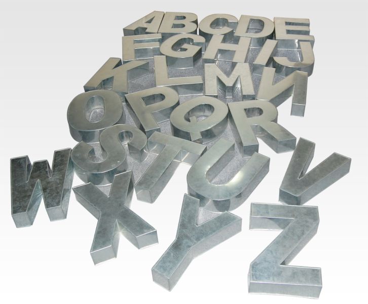 Complete Alphabet Baking tins set "A to Z"