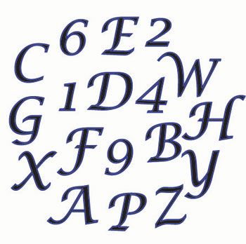 Alphabet set script and number font upper case cutter set- FMM