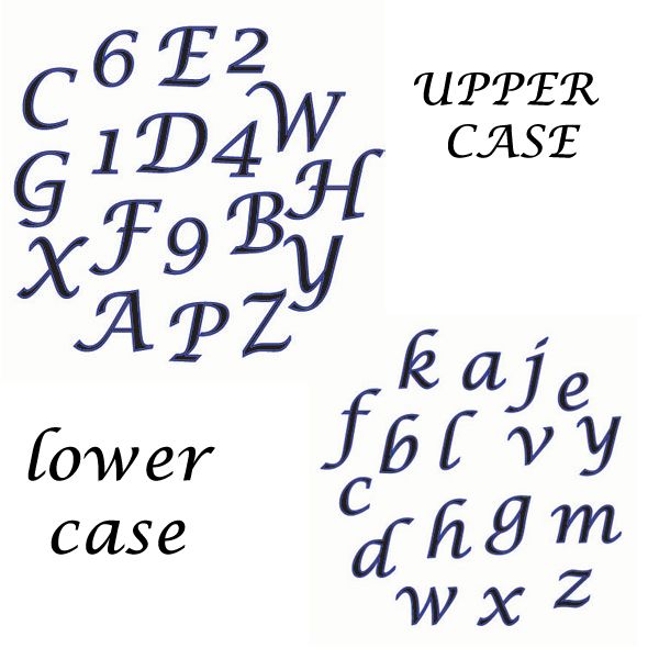 Script Alphabet, Number Upper AND Lower case SET by FMM