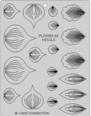 Gelatin Veining Sheet - Flowers No 3 #46-4557