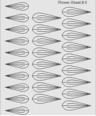 * Gelatin Veining Sheet - Flowers No 5 #46-4565