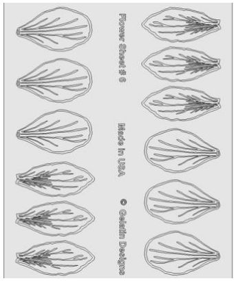 * Gelatin Veining Sheet - Flowers No 6 #46-4566