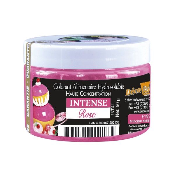 Intense Food Colour-Deco Relief H/C Food Colour  -Pink -50g   INT41