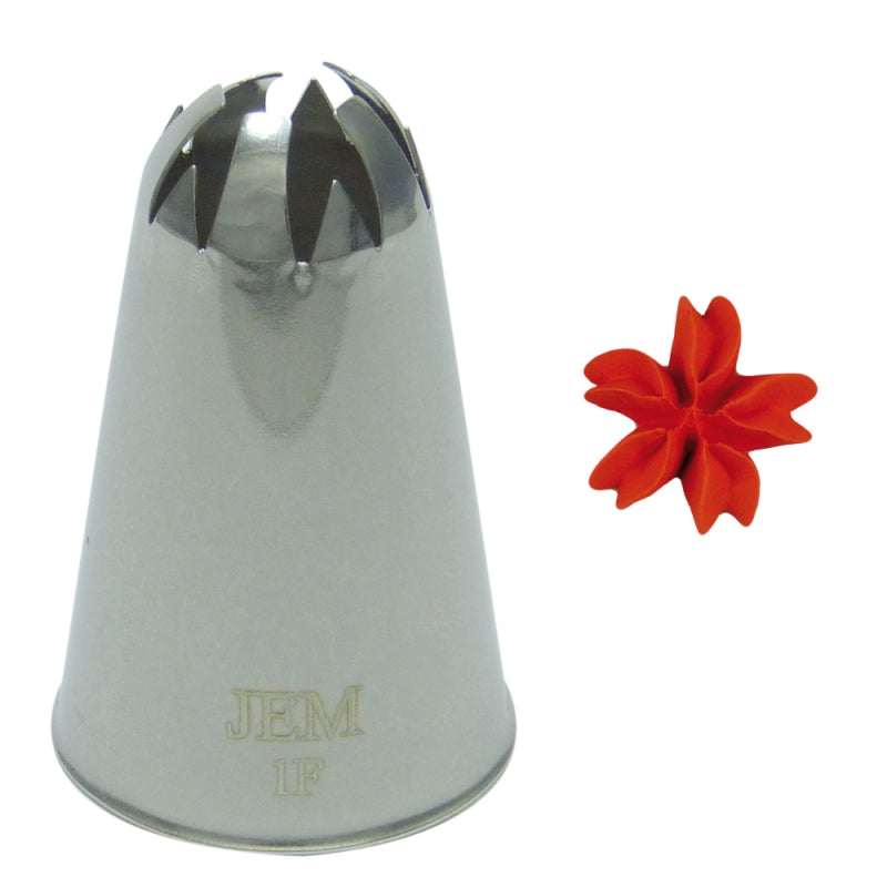 JEM Pipping Nozzles Large Drop Flower Nozzles No 1F #NZ1F