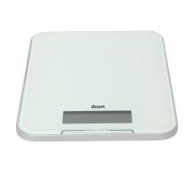 Electronic Kitchen Scales and Clock - White