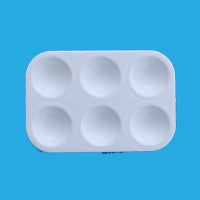 Paint pallette Oblong 6 well Ref: PP02