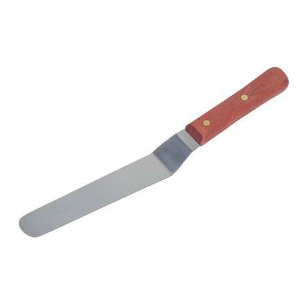 Riveted Wooden Handle Angled Palette Knife - 15cm (6'')