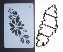 Poinsettia Garland Stencil and cutter set -Patchwork cutter