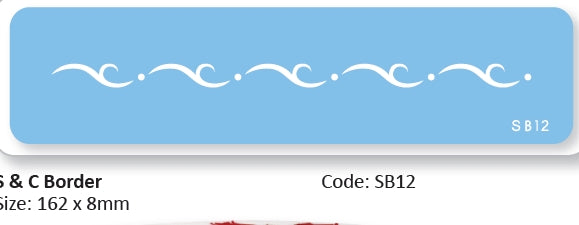 Stencil S & C Scroll Border