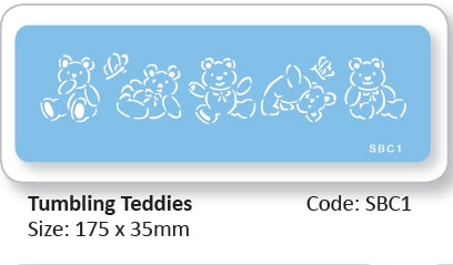 Tumbling Teddies, Stencil -#-SBC1