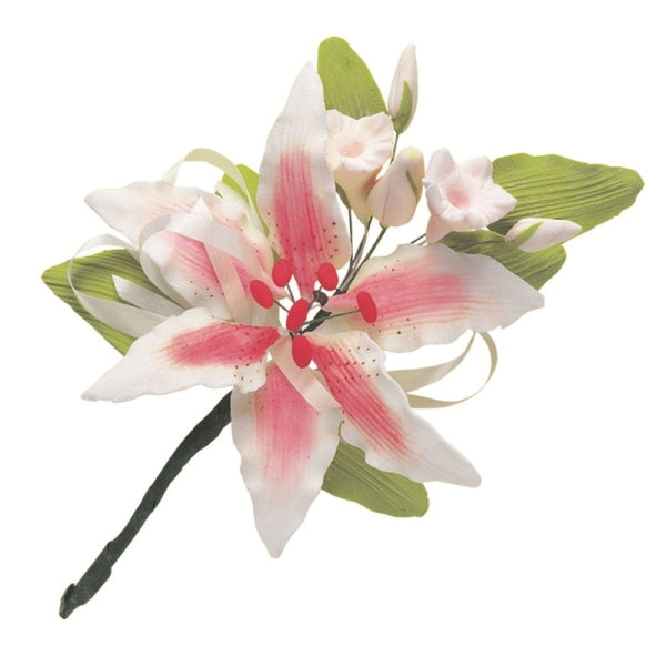 Gum Paste Spray Rubrum Lily 127mm #20136