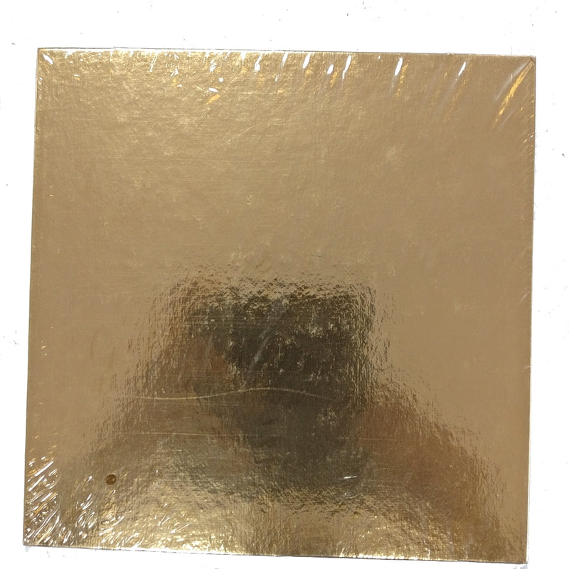 Square Gateau Card - Gold 18 x18cm  Pack of 10