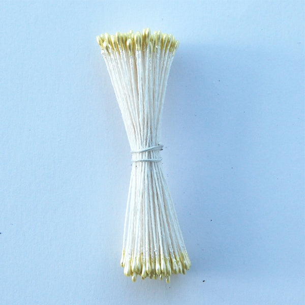 Small Round Stamen Pearl Yellow 1mm (estimate 144pieces 288 heads) #FSPYE10