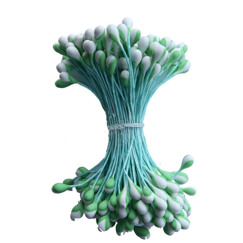 Bud Stamens - White/ Green estimate 288 Heads per bunch (6mm buds)