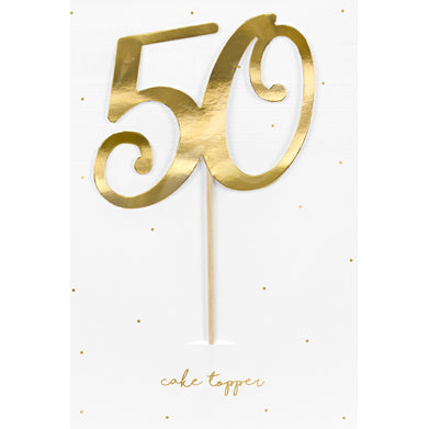 GOLD NUMBER CAKE TOPPER--20.5cm