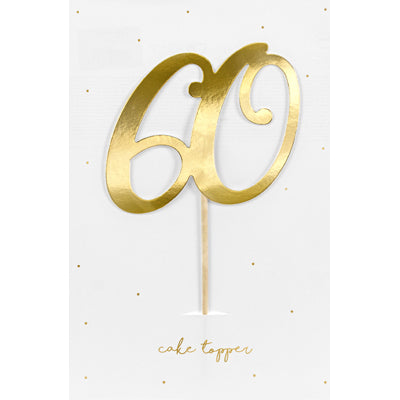 GOLD NUMBER CAKE TOPPER--20.5cm