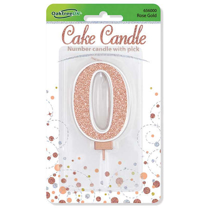 GLITTER NUMBER  CANDLES    (CHOOSE A NUMBER)