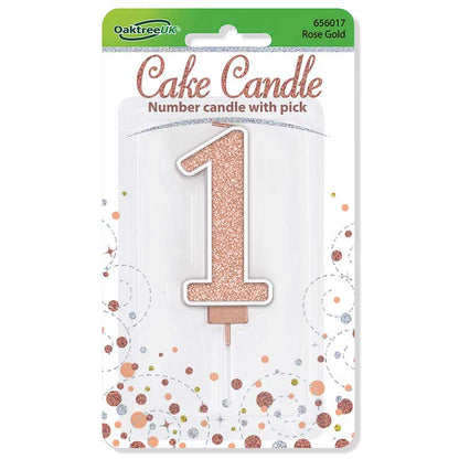 GLITTER NUMBER  CANDLES    (CHOOSE A NUMBER)